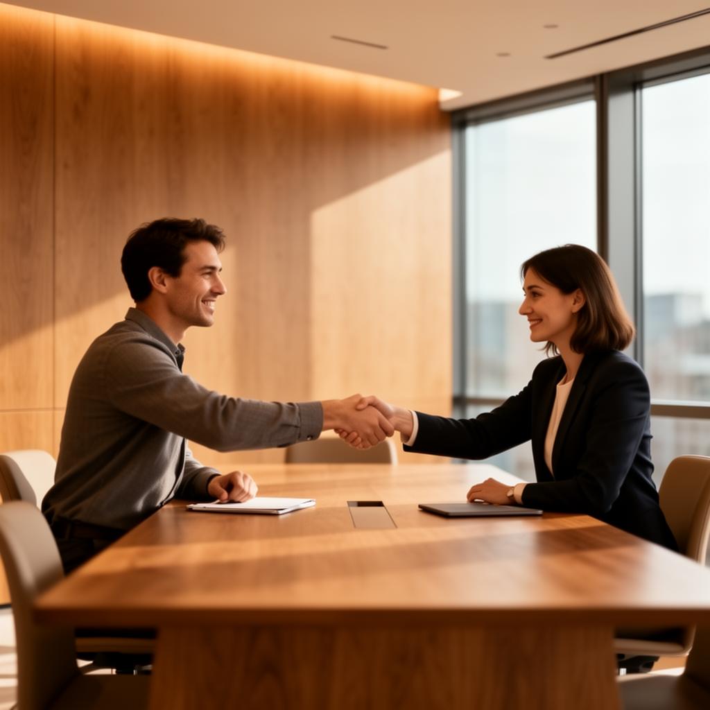 Réunion de conseil avec un dirigeant