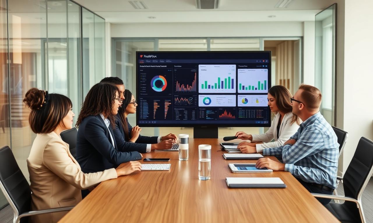 Équipe MFinances en réunion de travail