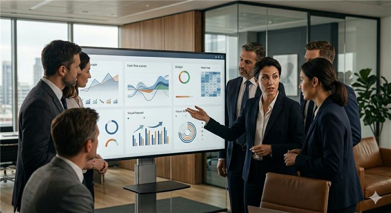 Équipe MFinances en réunion de travail